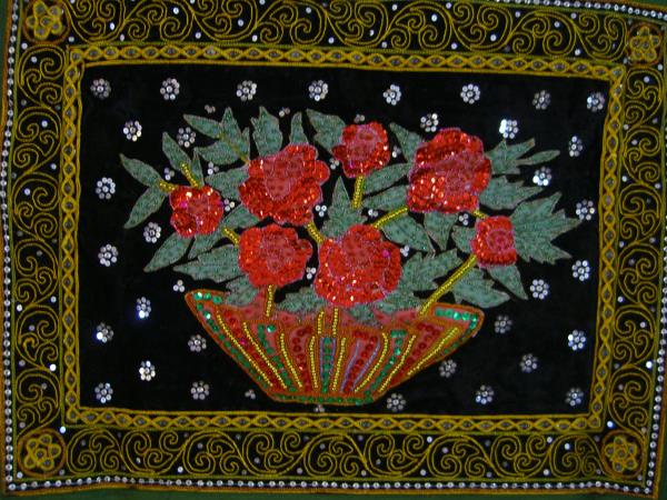center image flowers in vase