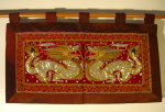 MH1022 Double dragons on red velvet Medium Horizontal Kalaga