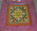 Thai-hand crafts beaded pillow sham plum color