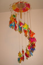 WC-010 Umbrella Mobile Wind-Chimes Flowers and Pony Style