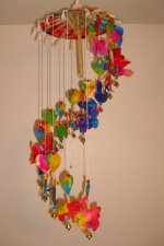 WC-011 Umbrella Mobile Wind-Chimes The Hearts and Mixed Animals style