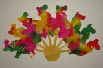 saa001 Saa Paper Fan elephants style