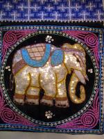 Handbag with an elephant design